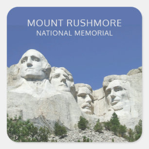 Nationalpark Mount Rushmore, Süddakota Quadratischer Aufkleber