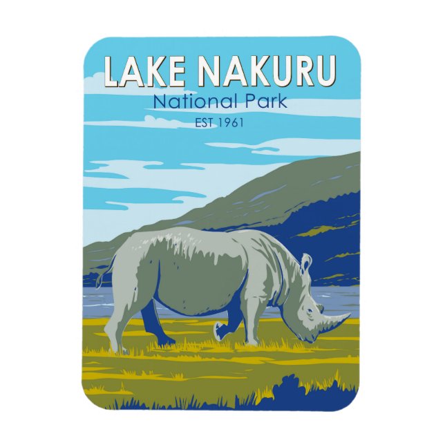 Nationalpark Nakuru Lago Maggiore Magnet (Vertikal)