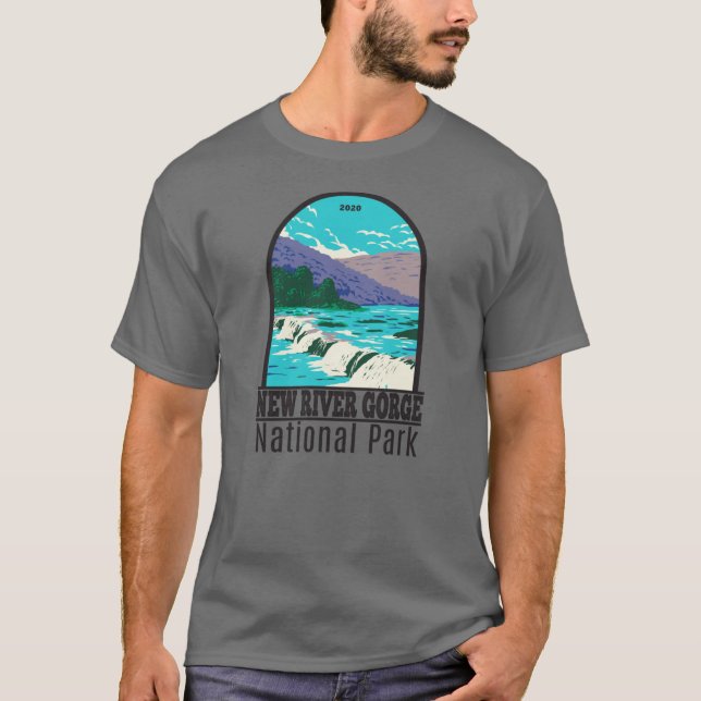 Nationalpark Neue Fluss Gorge West Virginia T-Shirt (Vorderseite)