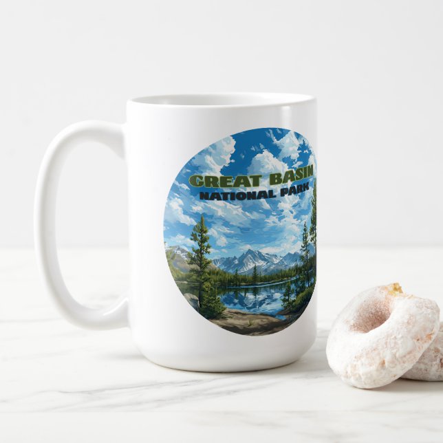 Nationalpark Nevada Radspitze des Great Becken Kaffeetasse (Mit Donut)