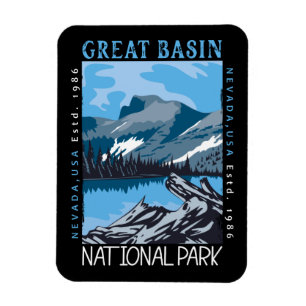 Nationalpark Nevada Retro Grosses Becken Magnet
