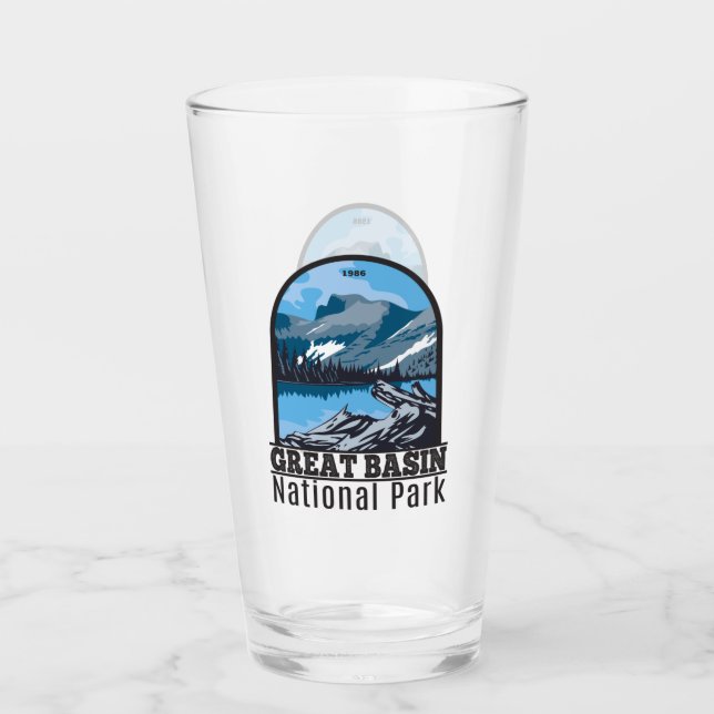 Nationalpark Nevada Vintag Glas (Vorderseite)