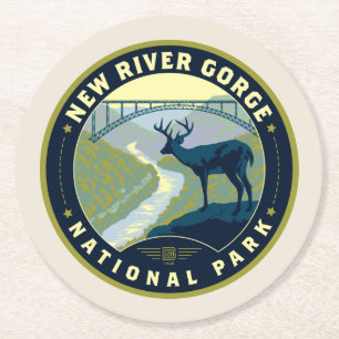 Nationalpark New River Gorge Runder Pappuntersetzer