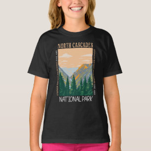 Nationalpark North Cascades Vintag in Schwierigkei T-Shirt
