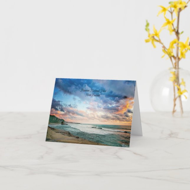 Nationalpark Paparoa, Neuseeland Postkarte (Gelbe Blume)