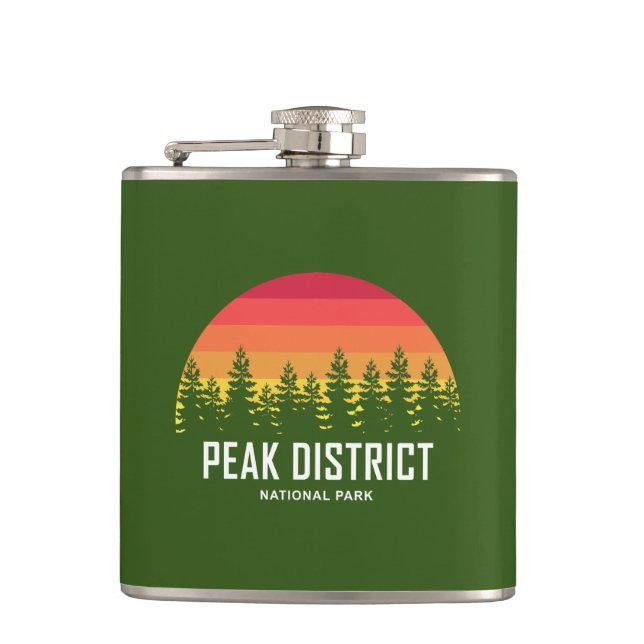 Nationalpark Peak District Flachmann (Vorderseite)