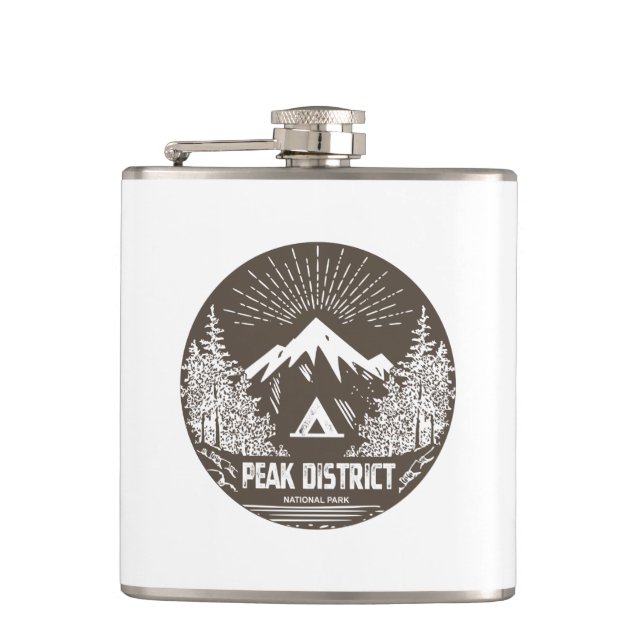 Nationalpark Peak District Flachmann (Vorderseite)