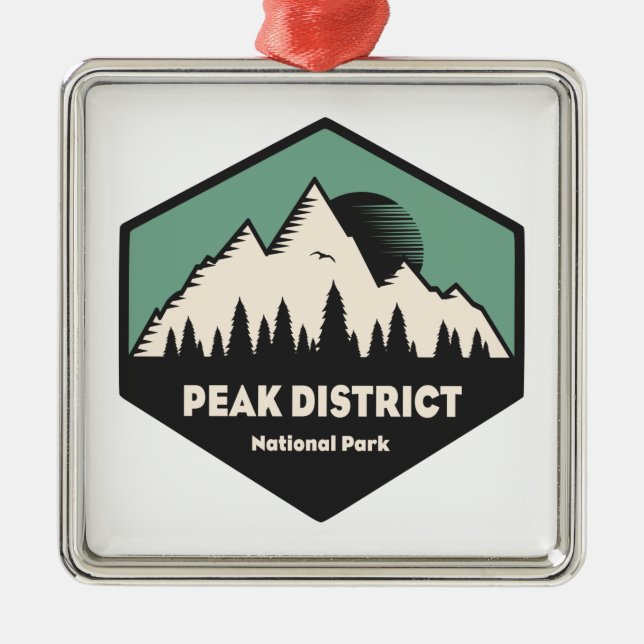Nationalpark Peak District Ornament Aus Metall (Vorne)