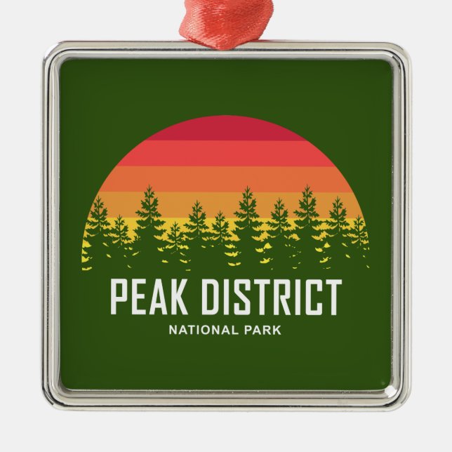 Nationalpark Peak District Ornament Aus Metall (Vorne)