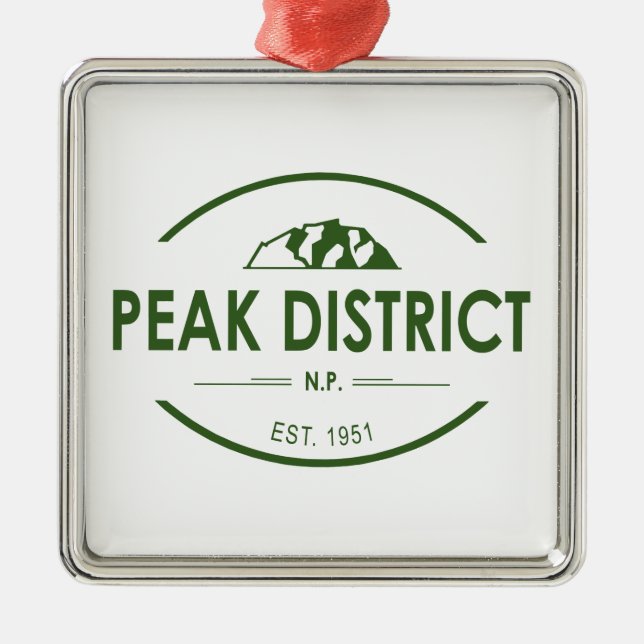Nationalpark Peak District Ornament Aus Metall (Vorne)