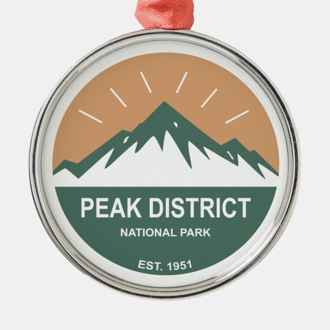 Nationalpark Peak District Ornament Aus Metall (Vorne)