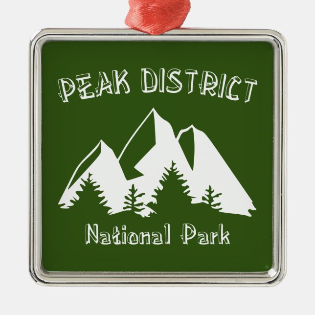 Nationalpark Peak District Ornament Aus Metall (Vorne)