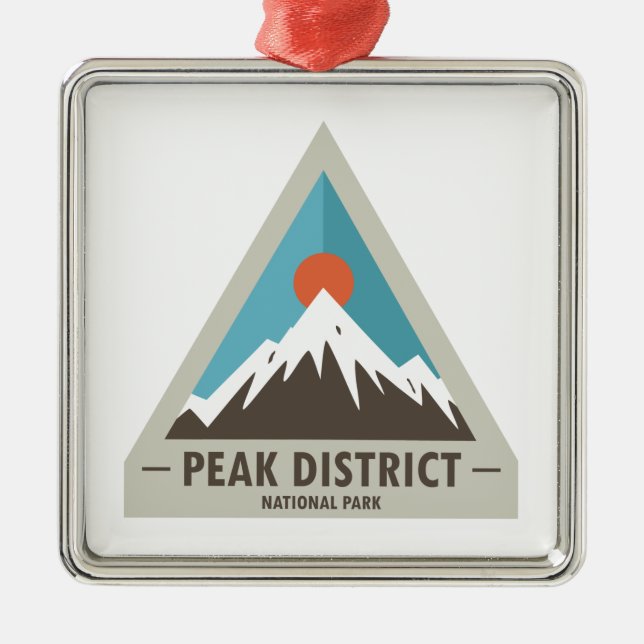 Nationalpark Peak District Ornament Aus Metall (Vorne)