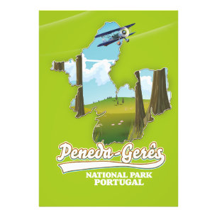 Nationalpark Peneda-gerês Portugal Karte Fotodruck