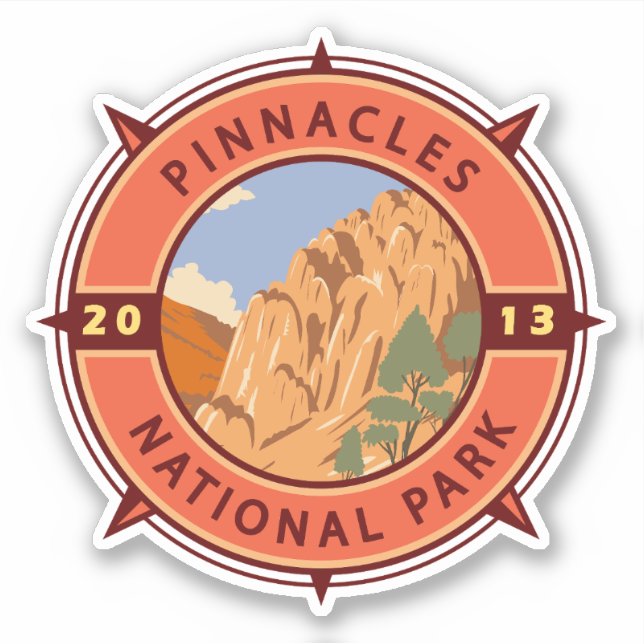Nationalpark Pinnacles Emblem Aufkleber (Vorderseite)