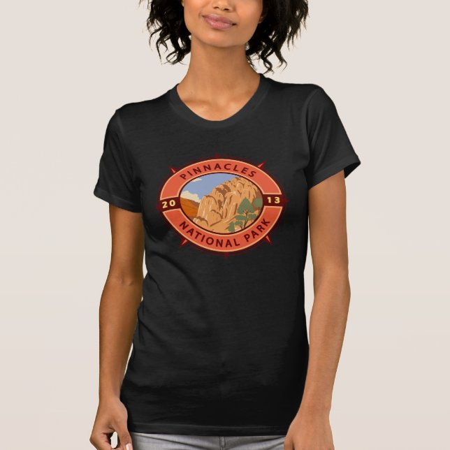 Nationalpark Pinnacles Emblem T-Shirt (Vorderseite)