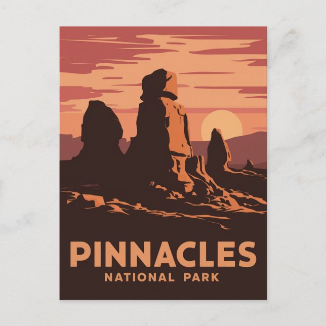 Nationalpark Pinnacles Feiertagspostkarte (Vorderseite)