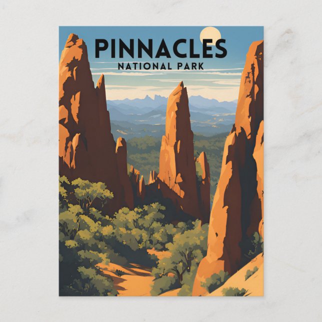Nationalpark Pinnacles Postkarte (Vorderseite)