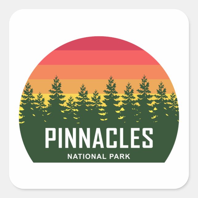 Nationalpark Pinnacles Quadratischer Aufkleber (Vorderseite)
