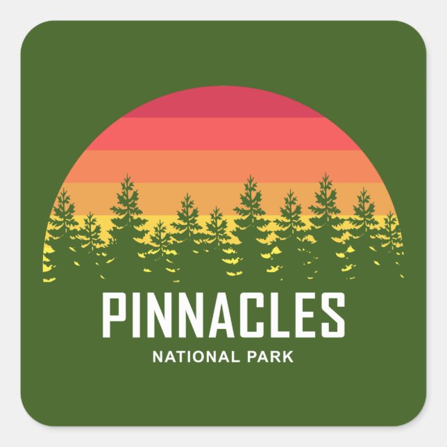 Nationalpark Pinnacles Quadratischer Aufkleber (Vorderseite)