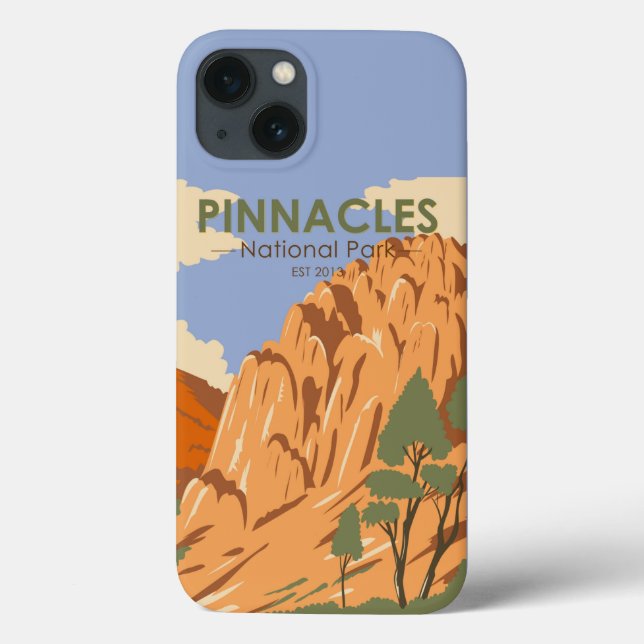 Nationalpark Pinnacles Vintag Case-Mate iPhone Hülle (Rückseite)