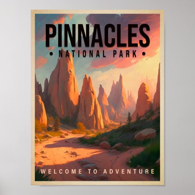 Nationalpark Pinnacles Vintag Poster (Vorne)