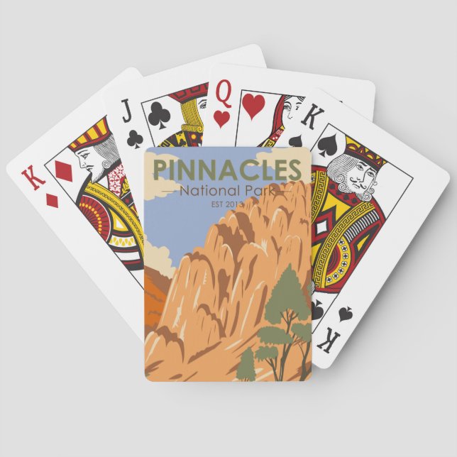 Nationalpark Pinnacles Vintag Spielkarten (Rückseite)