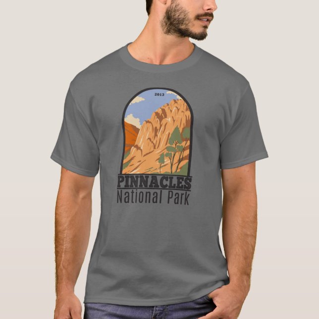 Nationalpark Pinnacles Vintag T-Shirt (Vorderseite)