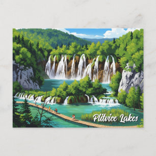 Nationalpark Plitvice Seen Kroatia Feiertagspostkarte