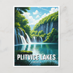 Nationalpark Plitvice Seen Kroatia Postkarte