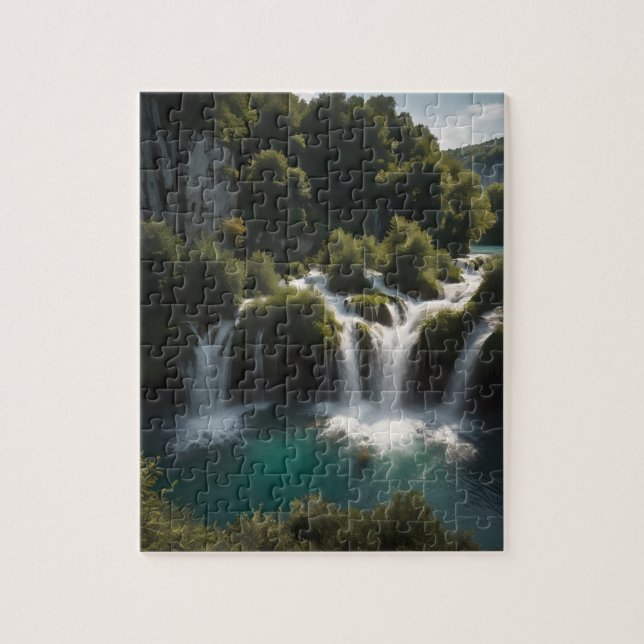 Nationalpark Plitvice Seen, Kroatien Puzzle (Vertikal)