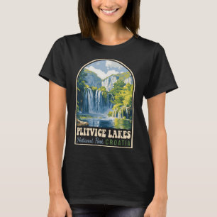 Nationalpark Plitvice Seen Kroatien Souvenir Retro T-Shirt