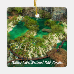 Nationalpark Plitvice Seen Kroatien stilvoll Keramikornament