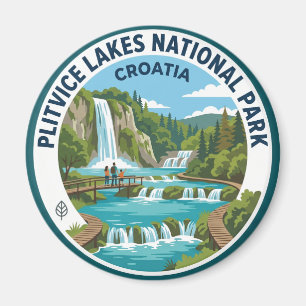 Nationalpark Plitvicer Seen Kroatien Magnet