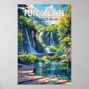 Nationalpark Plitvicer Seen Kroatien Poster