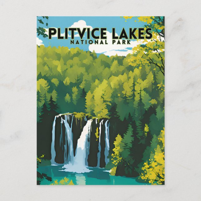 Nationalpark Plitvicer Seen Postkarte (Vorderseite)