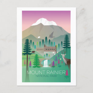 Nationalpark Rainier Postcard Postkarte