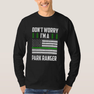Nationalpark-Ranger Amerikanische Flagge Wildtier- T-Shirt