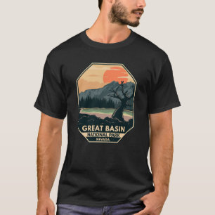 Nationalpark Retro-Emblem des Great Basin T-Shirt