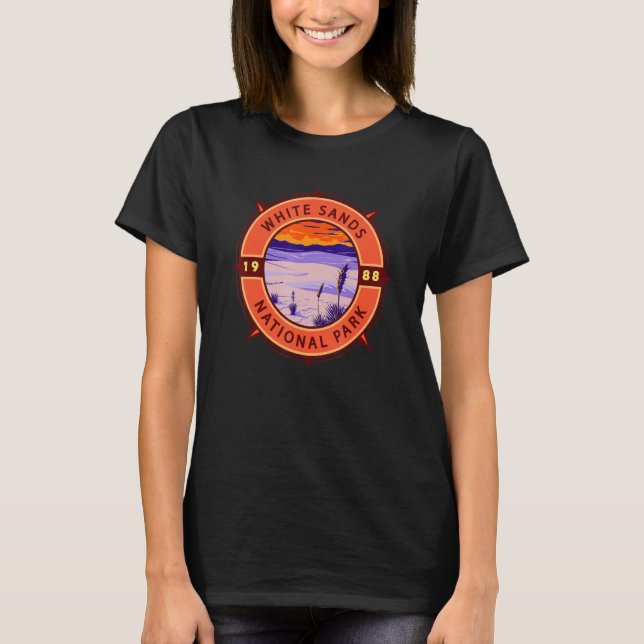Nationalpark Retro Kompass Emblem T-Shirt (Vorderseite)