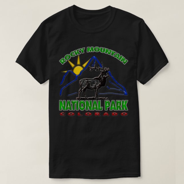 Nationalpark Rocky Mountains 1 T-Shirt (Design vorne)