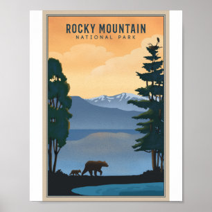 Nationalpark Rocky Mountains Poster