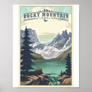 Nationalpark Rocky Mountains Poster