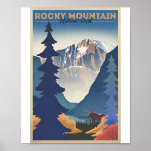 Nationalpark Rocky Mountains Poster
