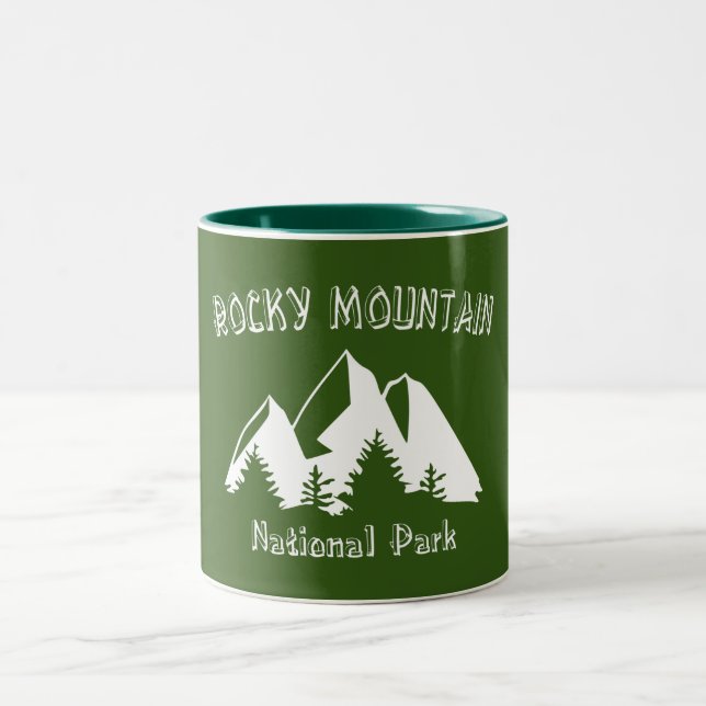 Nationalpark Rocky Mountains Zweifarbige Tasse (Mittel)