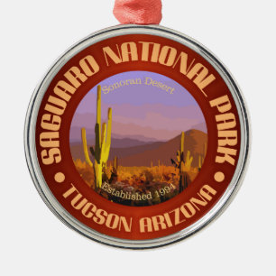 Nationalpark Saguaro (C) Silbernes Ornament