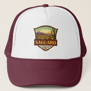 Nationalpark Saguaro Illustration Retro Truckerkappe