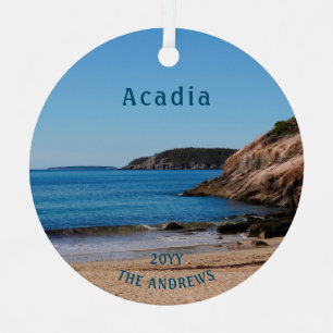 Nationalpark Sand Beach Blue Acadia Ornament Aus Metall