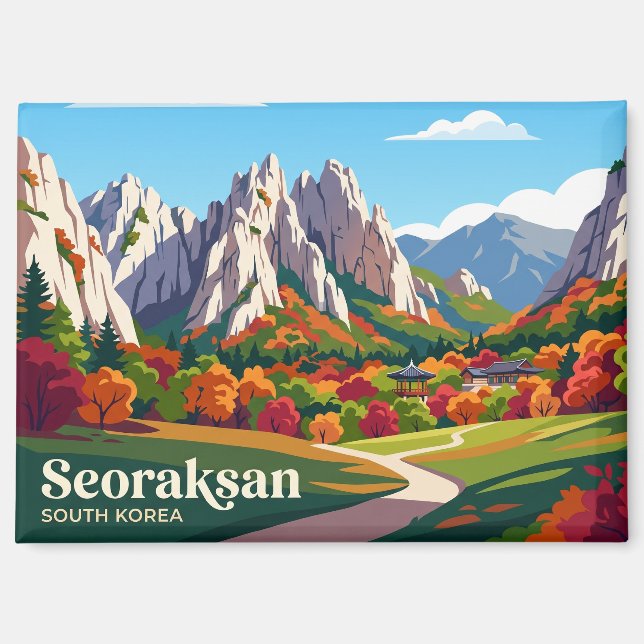 Nationalpark Seoraksan Südkorea Magnet (Vorderseite)