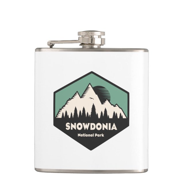Nationalpark Snowdonia Flachmann (Vorderseite)